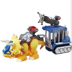 Dinosaur Rescue Vehicle Toy - Yellow and Blue
